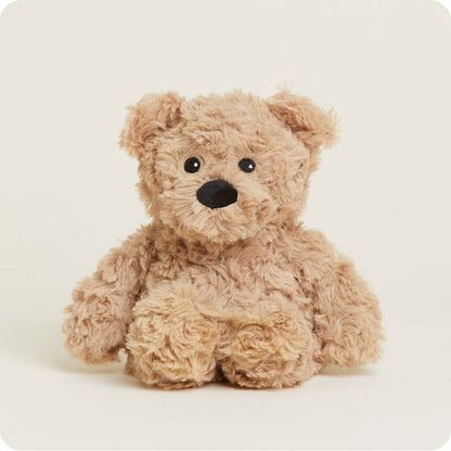 Brown Curly Bear Junior Plush Toy displayed against a white background