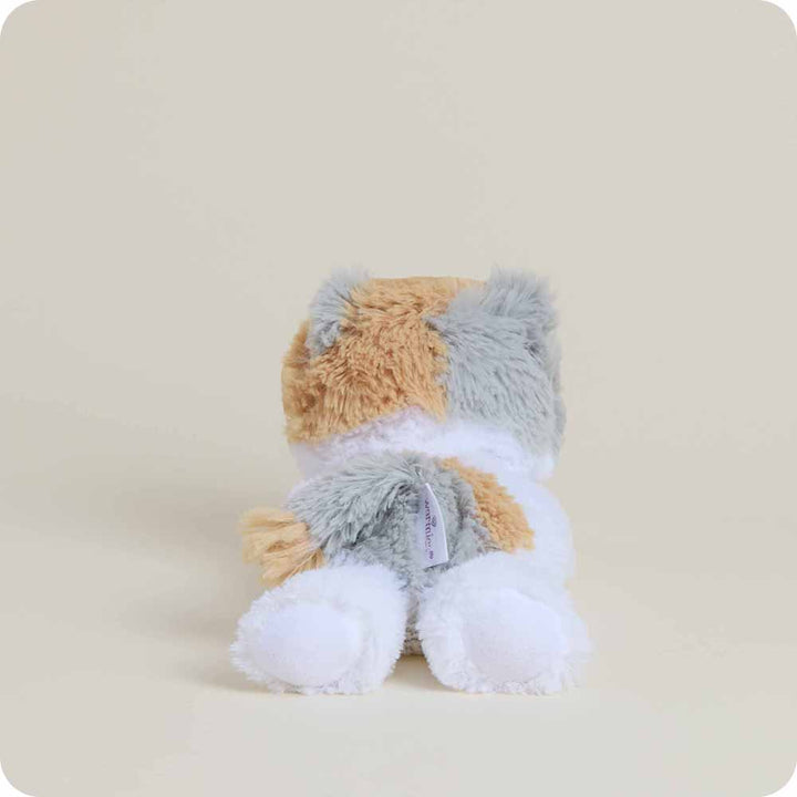 back view of calico cat junior plush toy