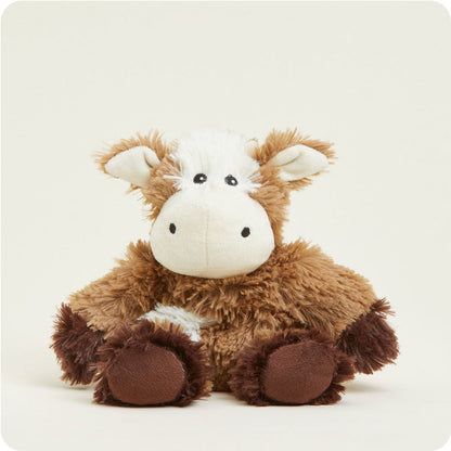 front view of cow junior plush toy