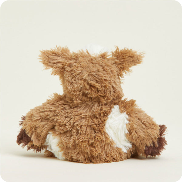 back view of cow junior plush toy