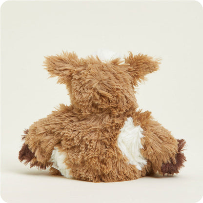 back view of cow junior plush toy