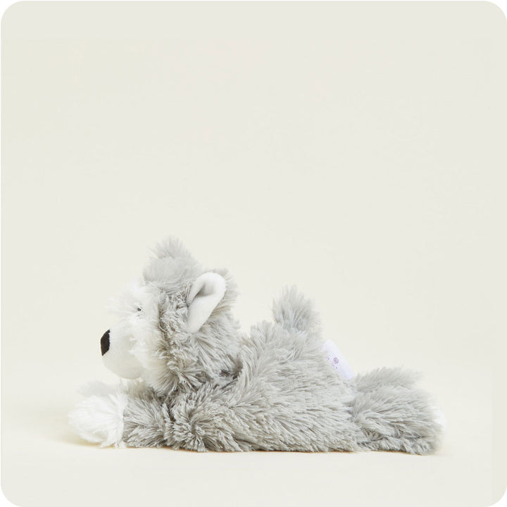 side view of husky junior plush toy
