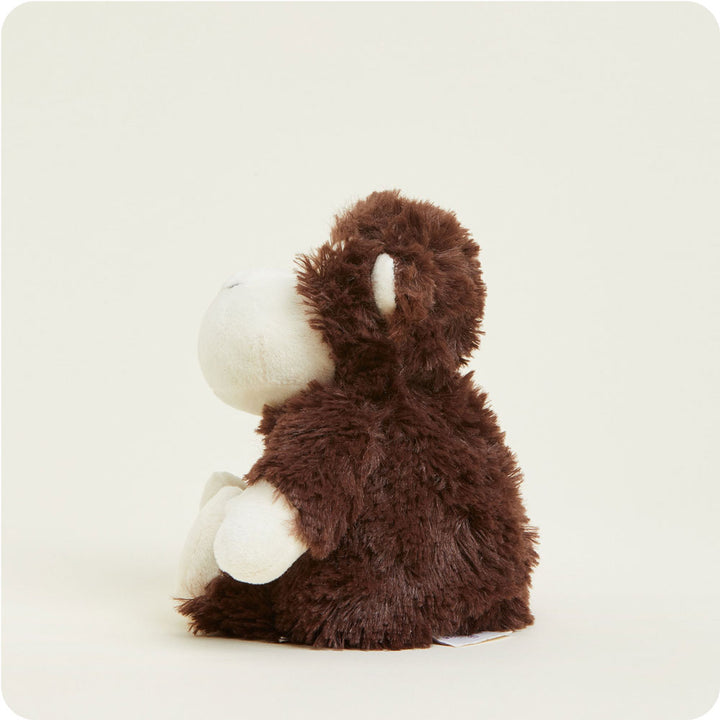 side view of monkey junior plush toy
