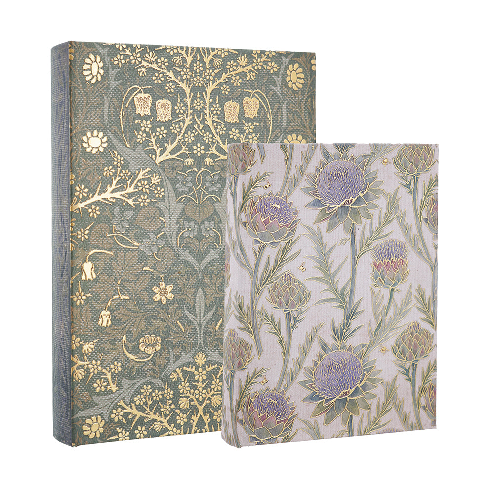 2 book boxes next to each other on a white background