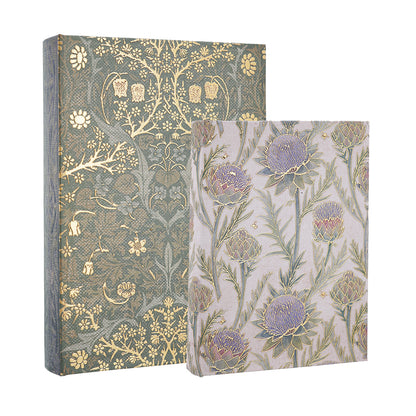 2 book boxes next to each other on a white background