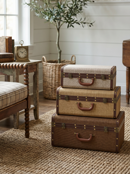 A & B Home - Wooden Trunk