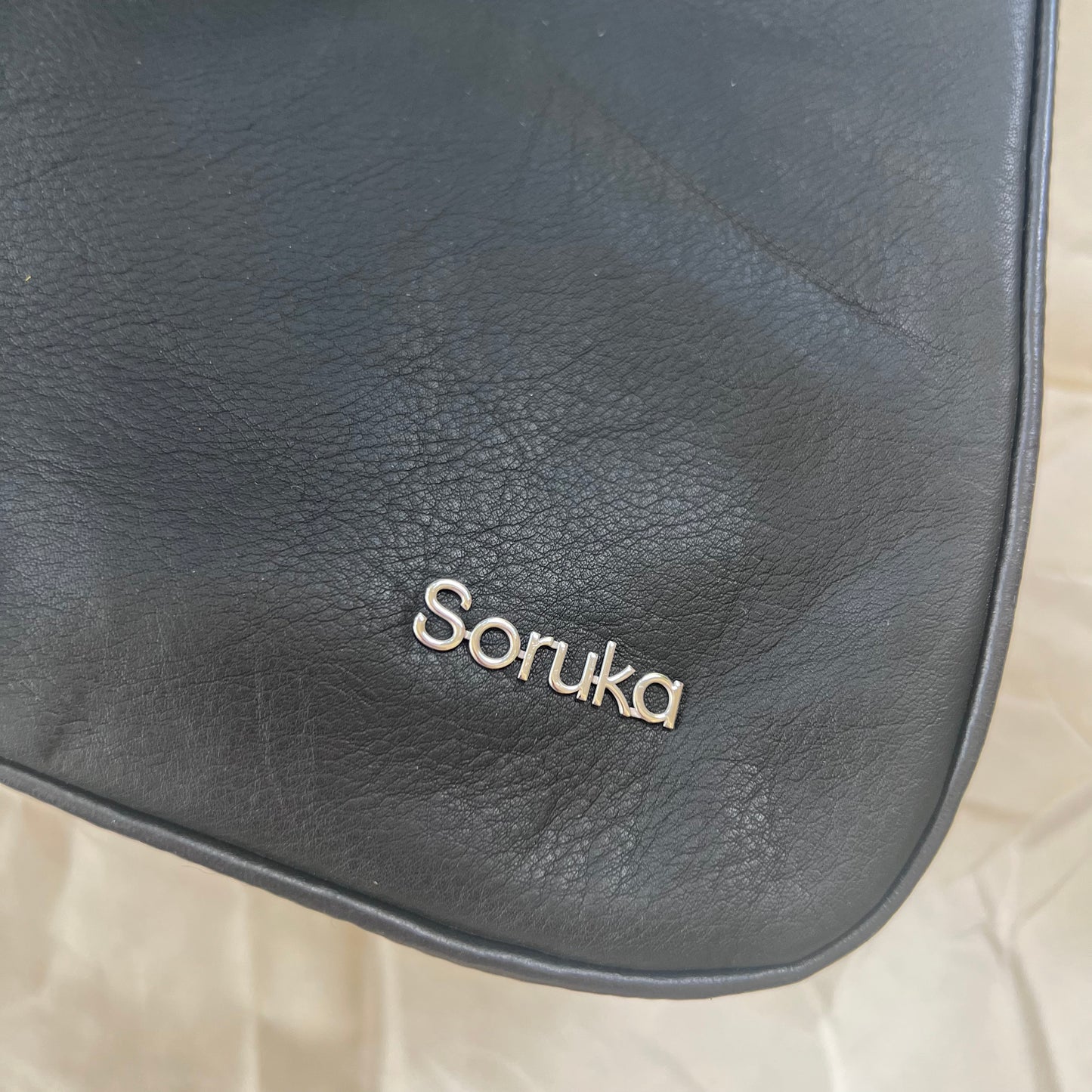 close-up of corner of midnight Gloria Shoulder Bag