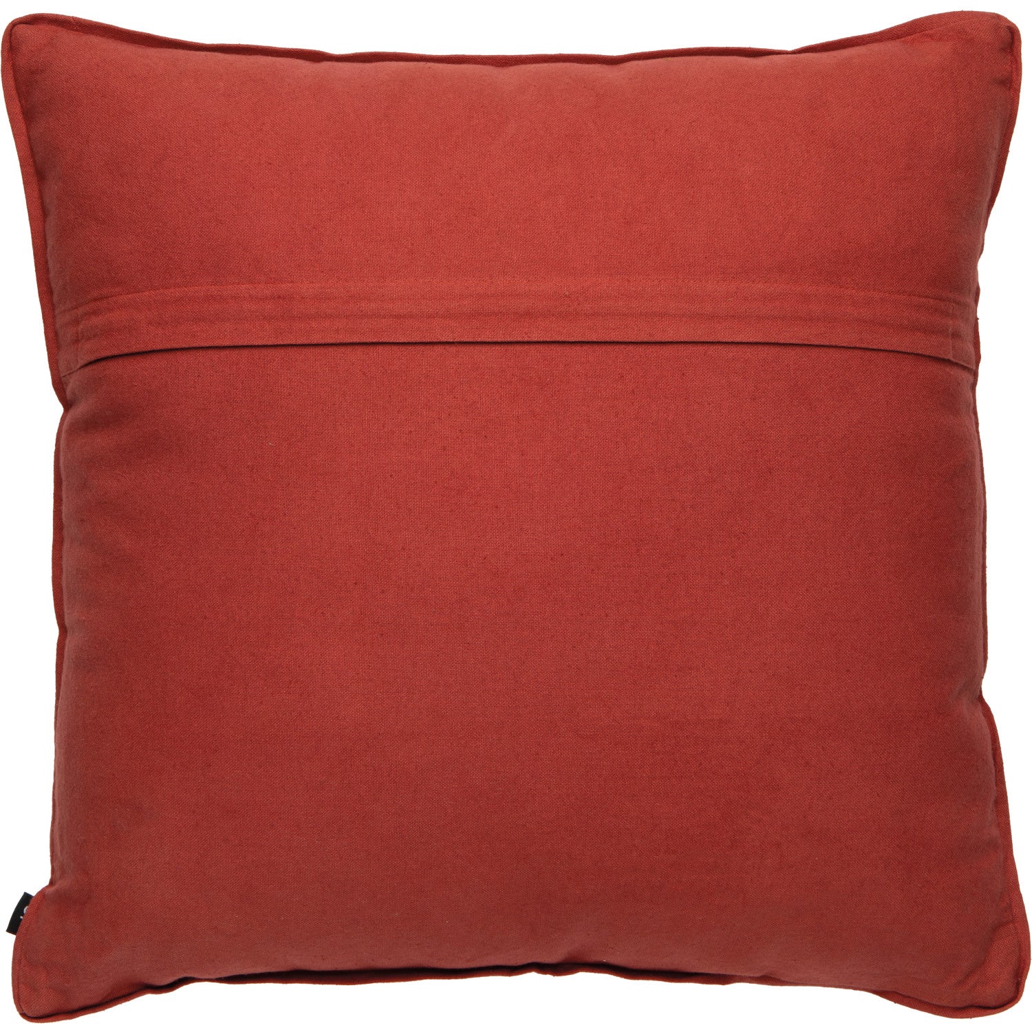deep red back view of Rose Briar Embroidered Throw Pillow