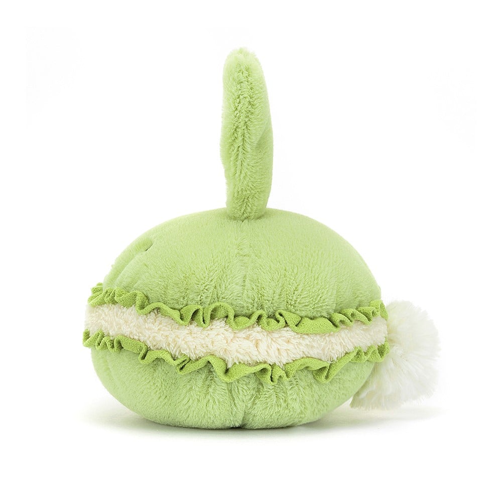side view of Dainty Dessert Bunny Macaron Plush Toy