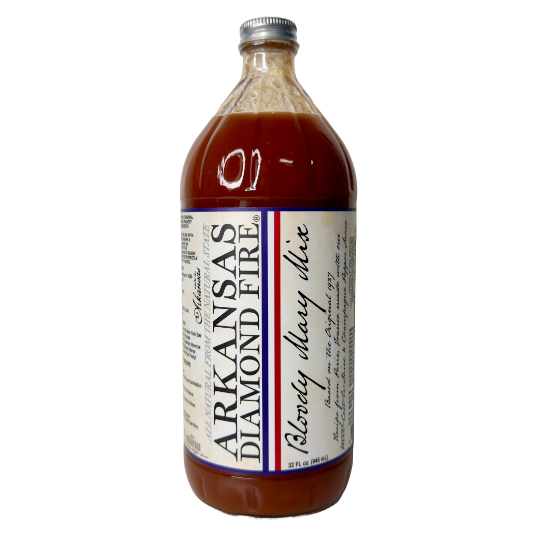 bottle of Arkansas Diamond Fire - Bloody Mary Mix on a white background