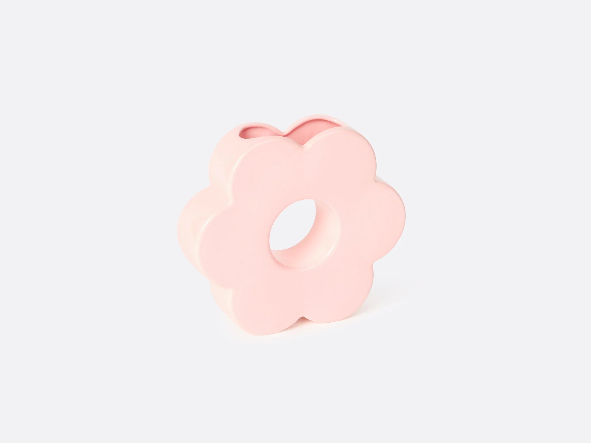 pink flower shaped vase