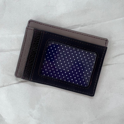 other side of taupe Axel Card Slot Wallet