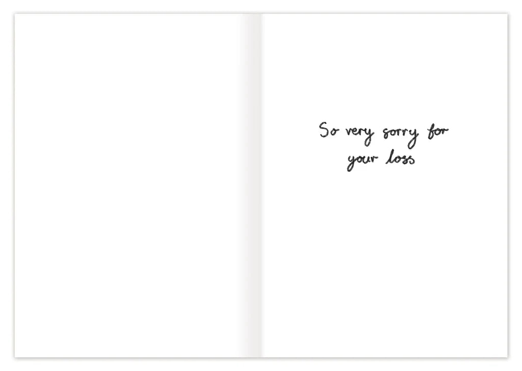 inside of card with black text