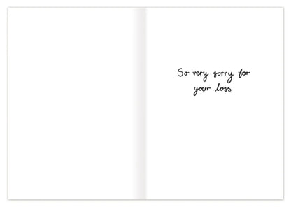 inside of card with black text