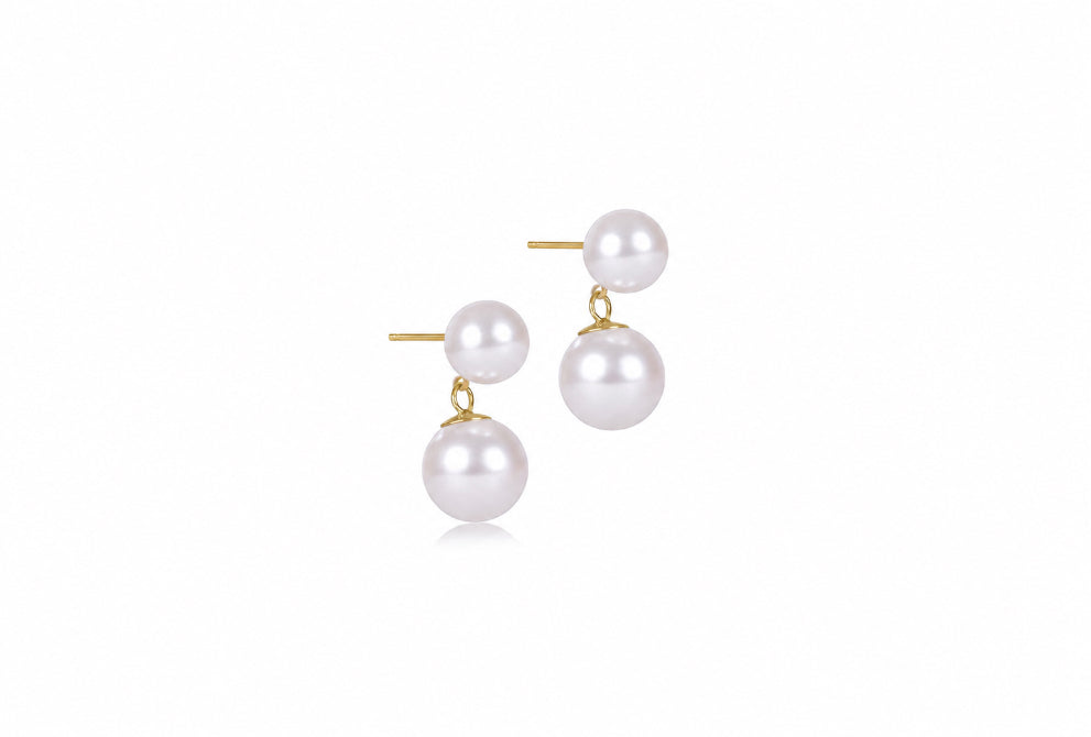 the Classic Pearl 10mm Ball Drop Stud, Pearl