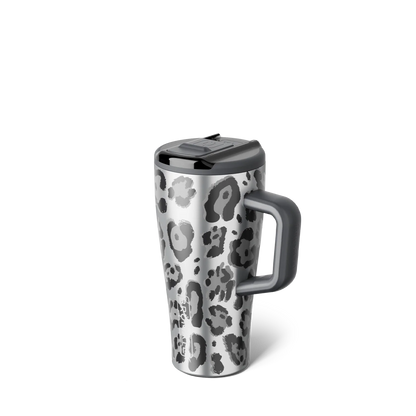 Era 20 ounce flip in pattern metallic leopard with the straw concealed