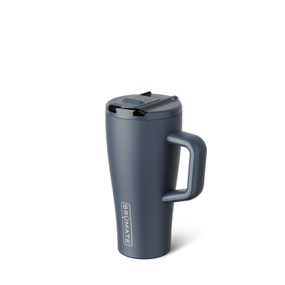 brumate era flip 20 ounce in color nightfall blue with the straw concealed