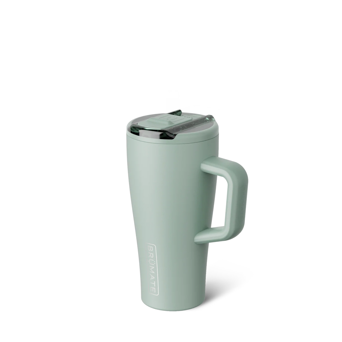 BrüMate - Era Flip 20 Ounce in Sage with the straw concealed