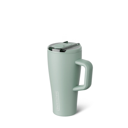 BrüMate - Era Flip 20 Ounce in Sage with the straw concealed
