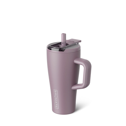 BrüMate Era Flip 20 Ounce in Lilac Dusk with the straw up