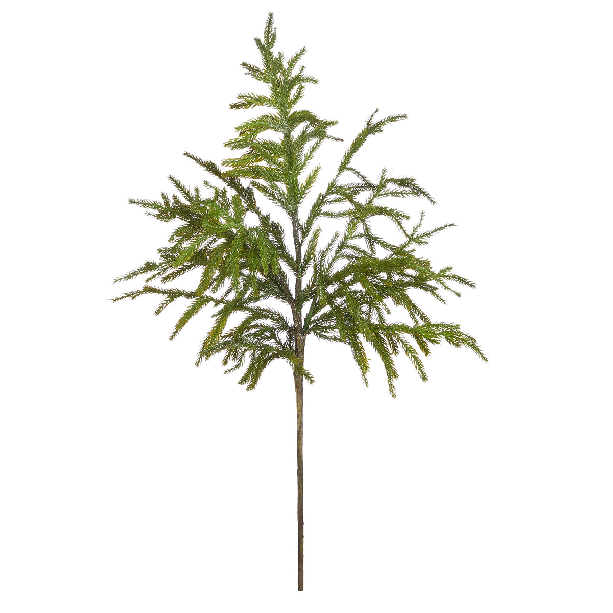 cedar stem in assorted shades of green and lightly glittered.