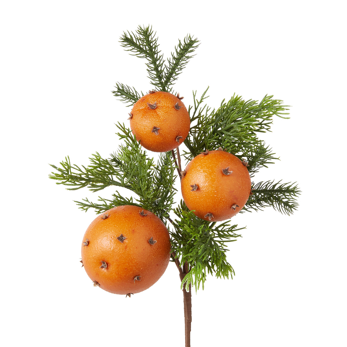 Pomander and Cedar Pick against the white background