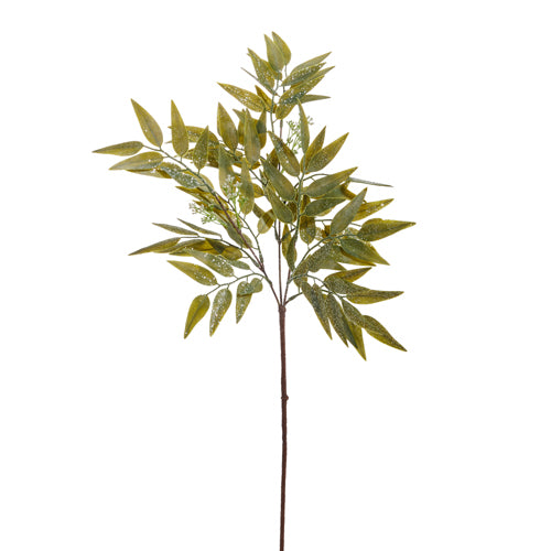 glittered bamboo stem on a white background.