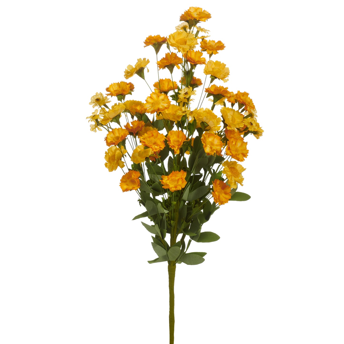 decorative stem with leaves and yellow flowers on it