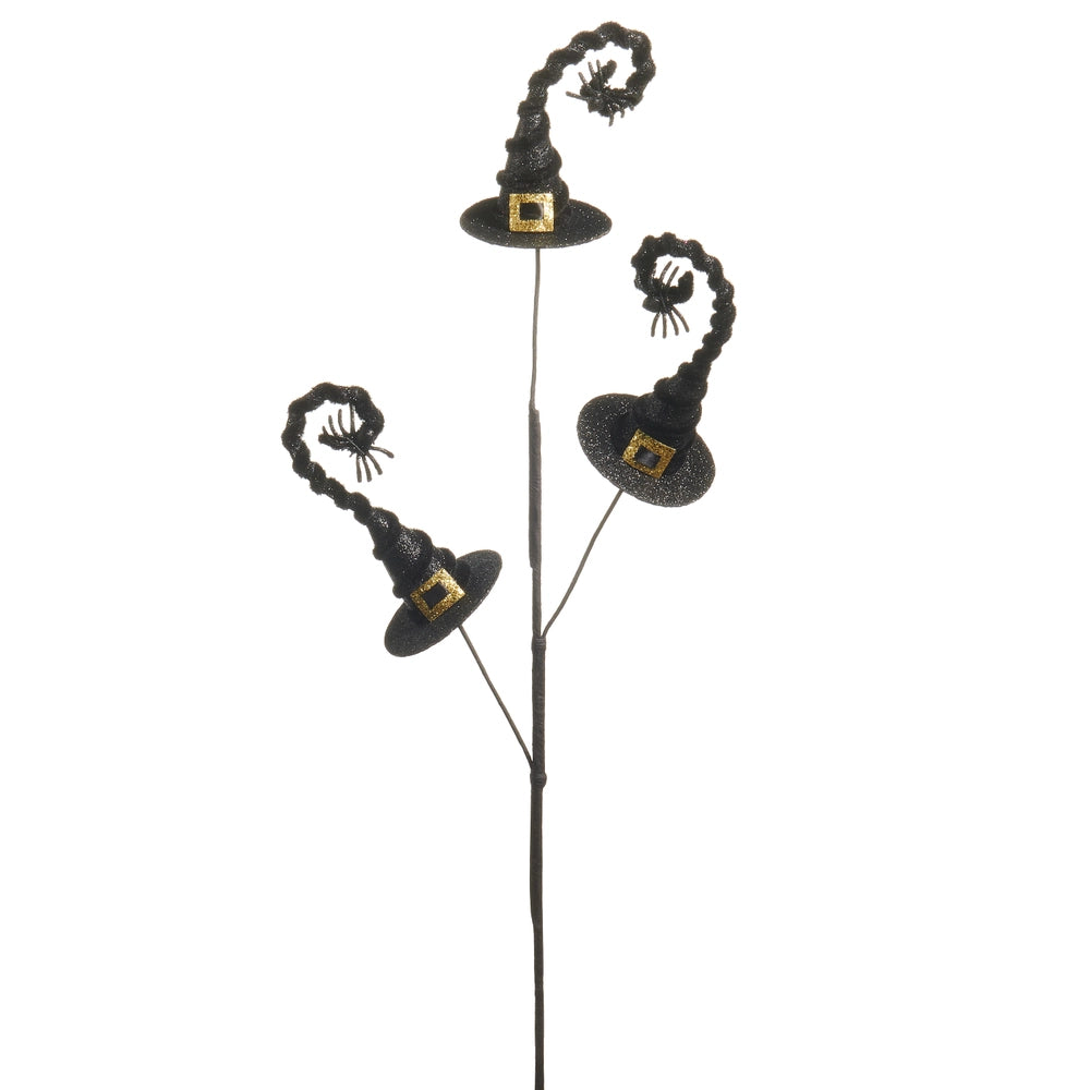 wired stem with 3 witch hats on the ends
