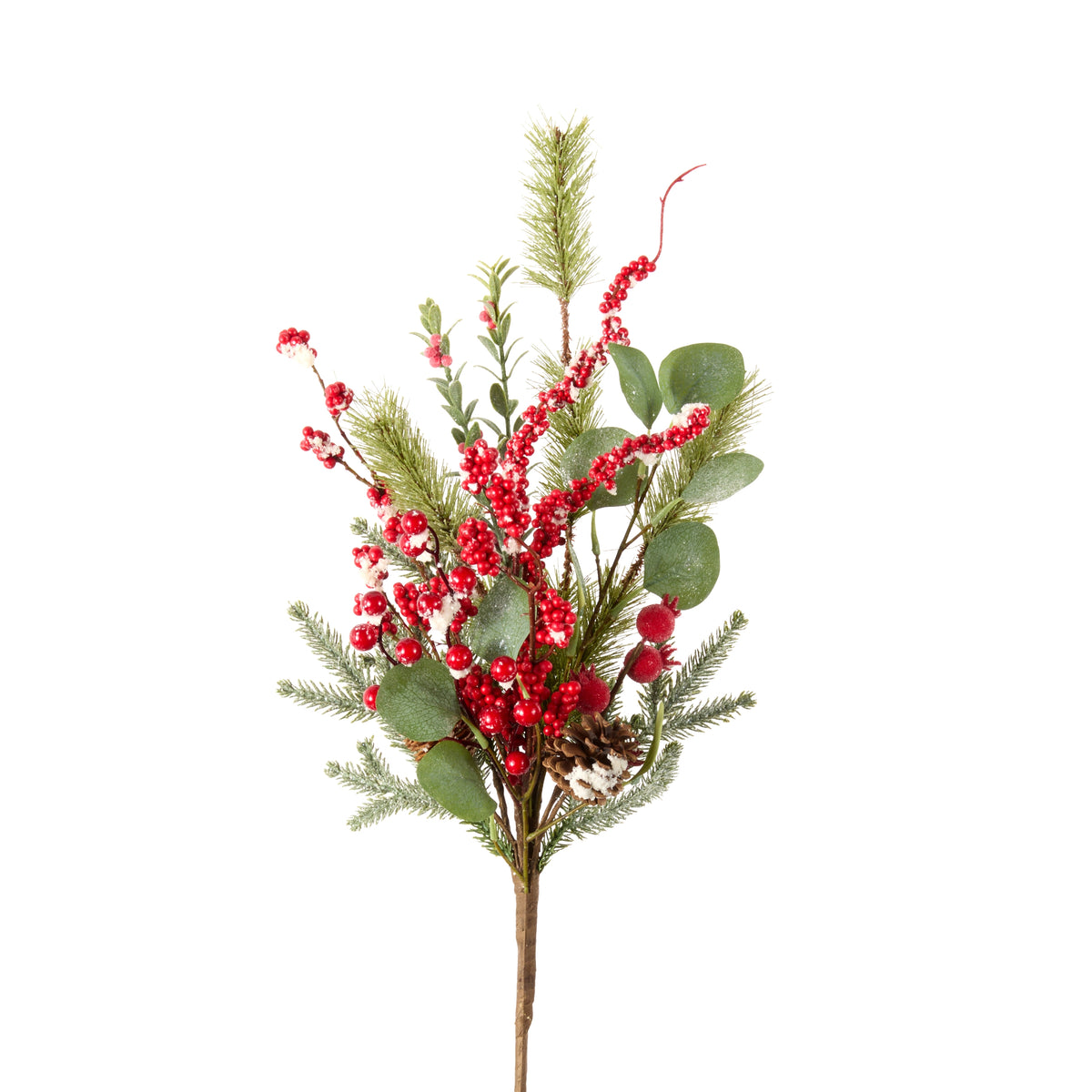 Iced Red Berry Spray on a white background