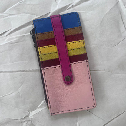 other side of Cassie Card Holder with colorful card slots