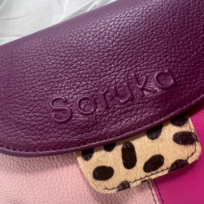 close-up of bubble gum Gianna Crossbody Purse