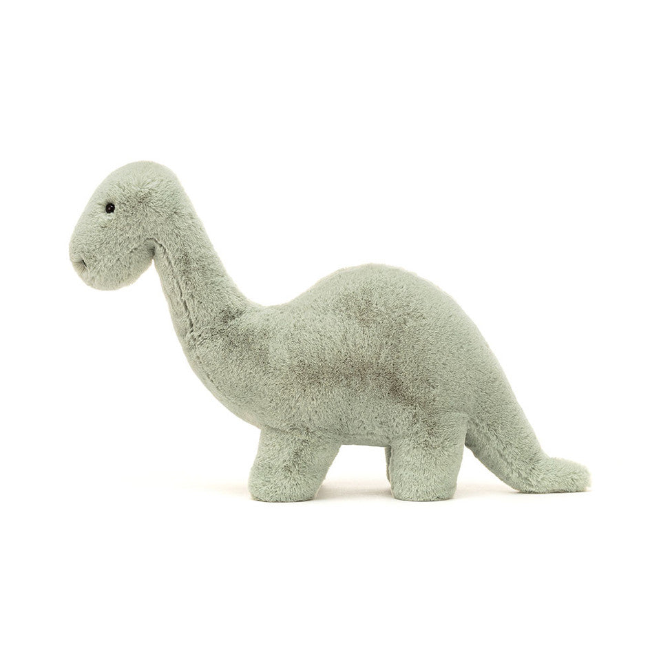 side view of Fossilly Brontosaurus Mini Plush Toy.