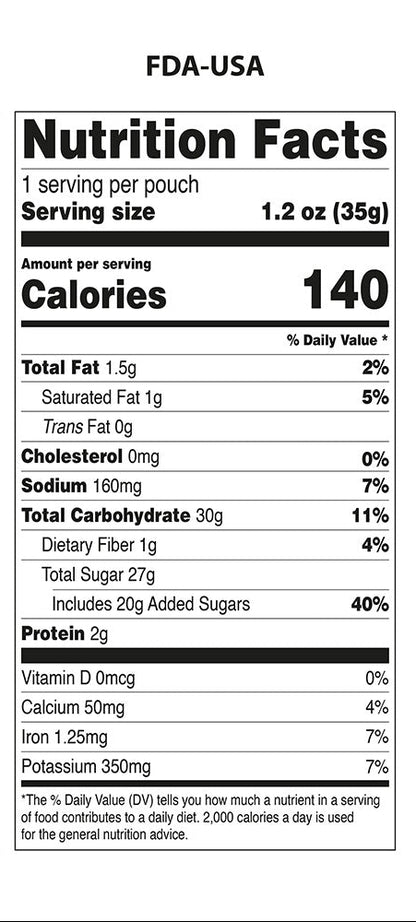 Nutrition facts on product label. Call 501-327-2182 for more information.