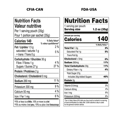 nutrition facts listed in both English and French. Please call (501)-327-2182 for more information.