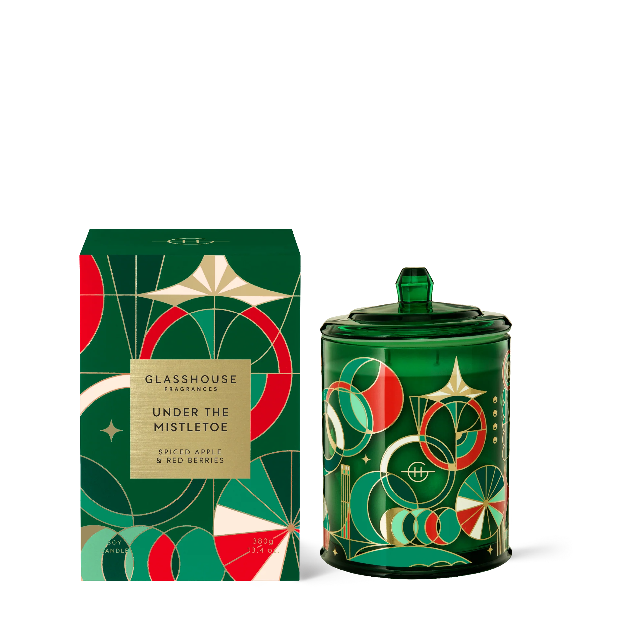 Glasshouse Fragrances Under The Mistletoe Triple Scented Candle