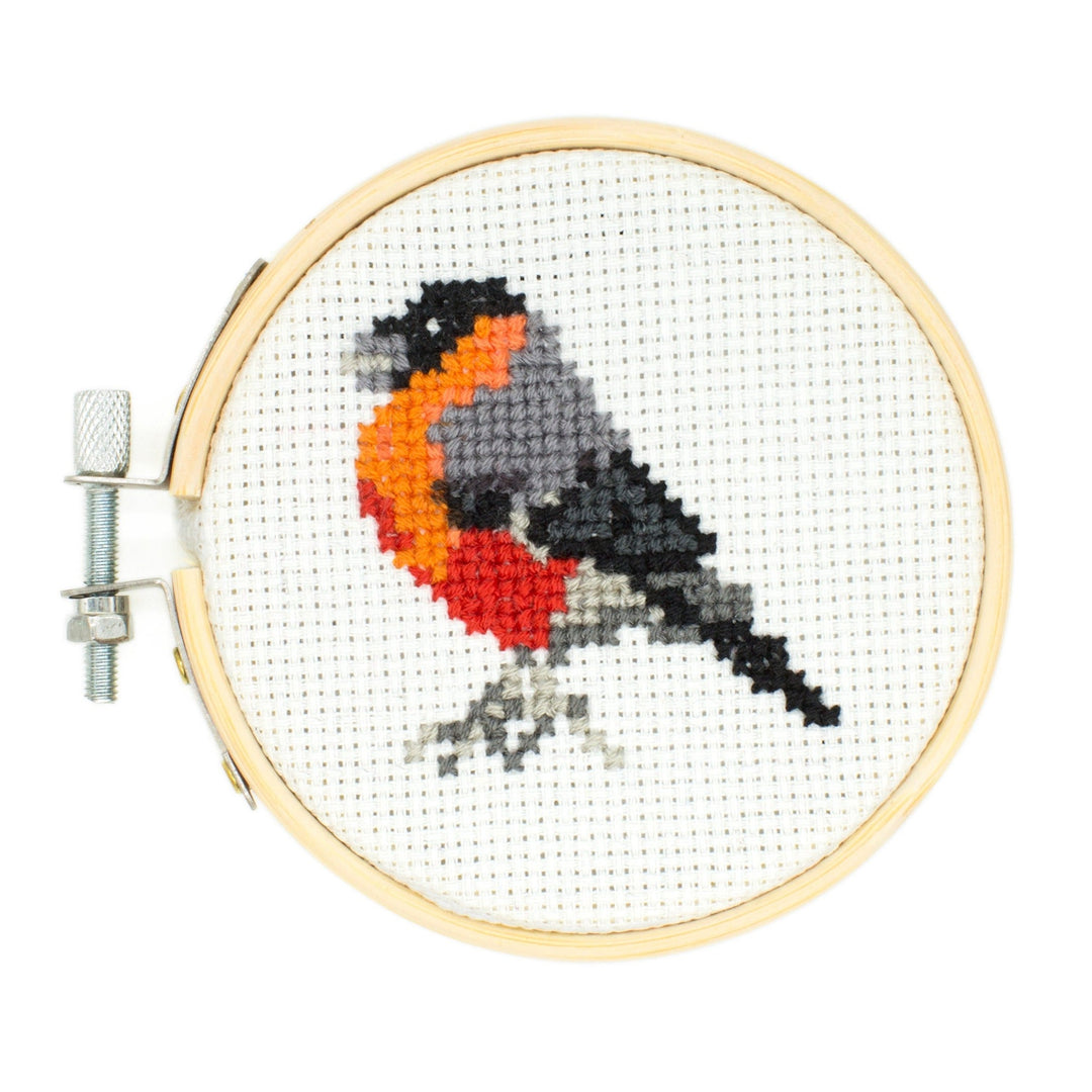finished bird embroidery