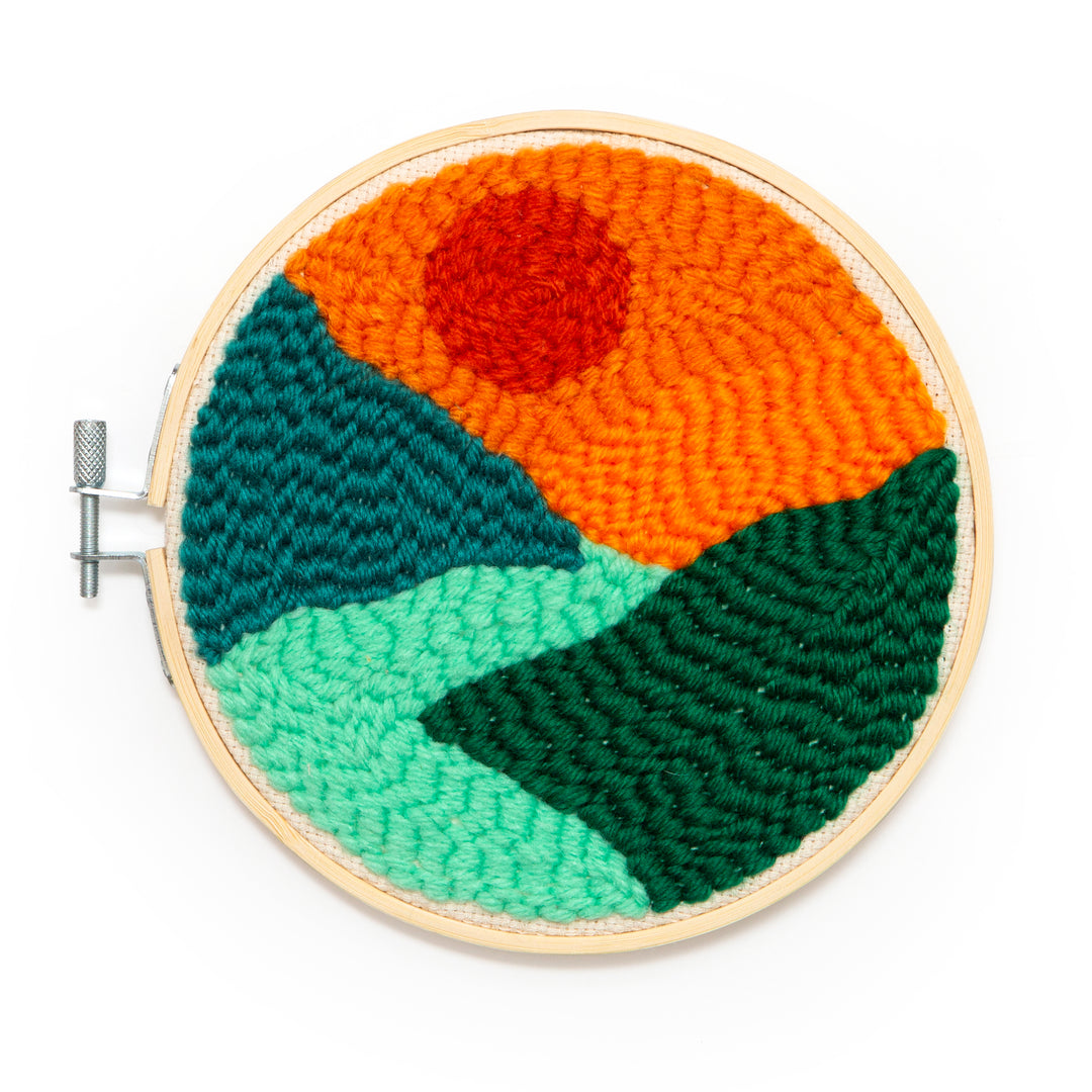 finished landscape punch needle kit