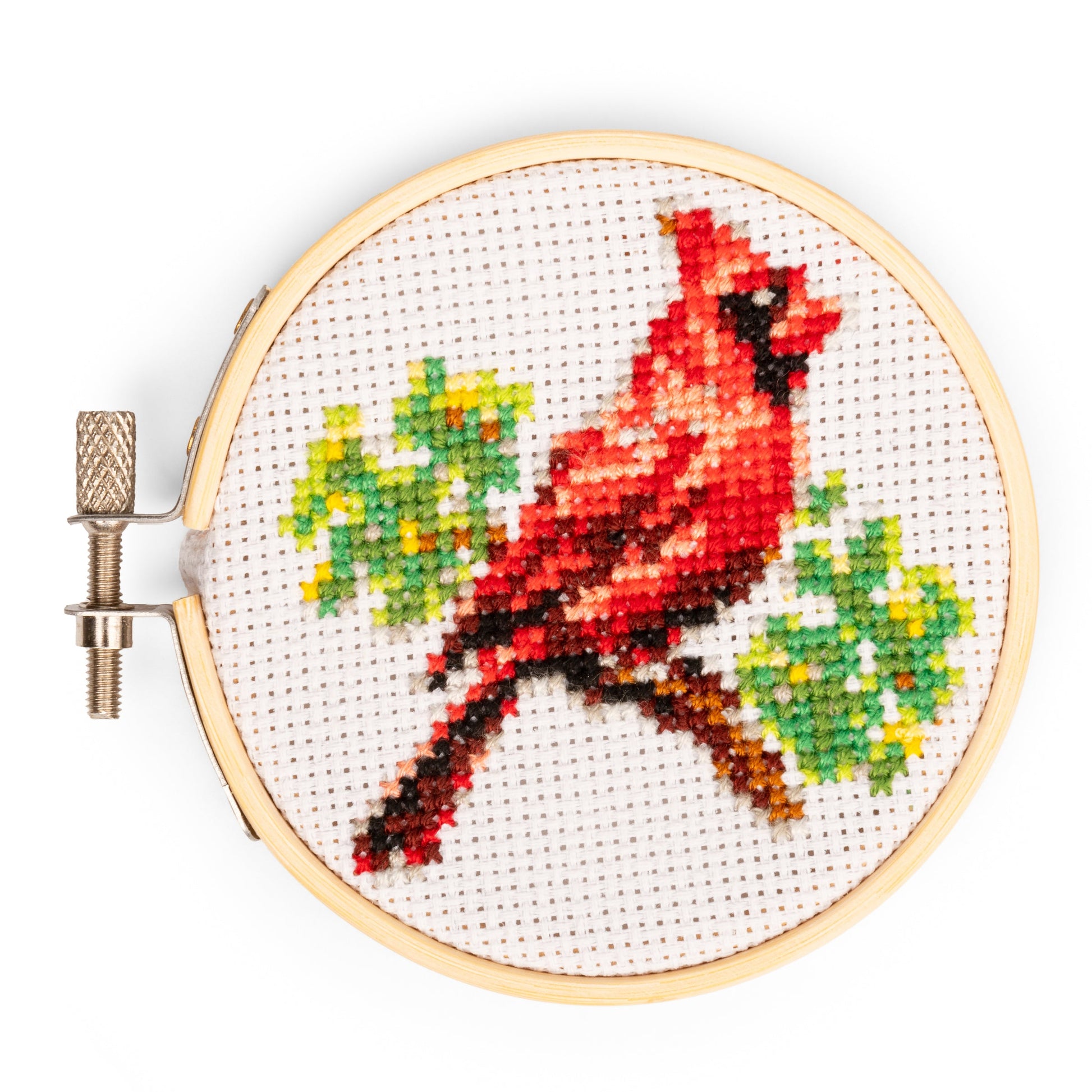 finished cardinal embroidery kit
