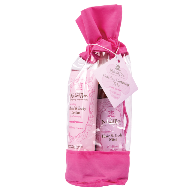 wildflower body product giftset shown on a white background