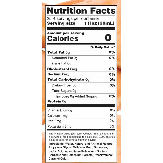 nutritional label. call 5013272182 for details