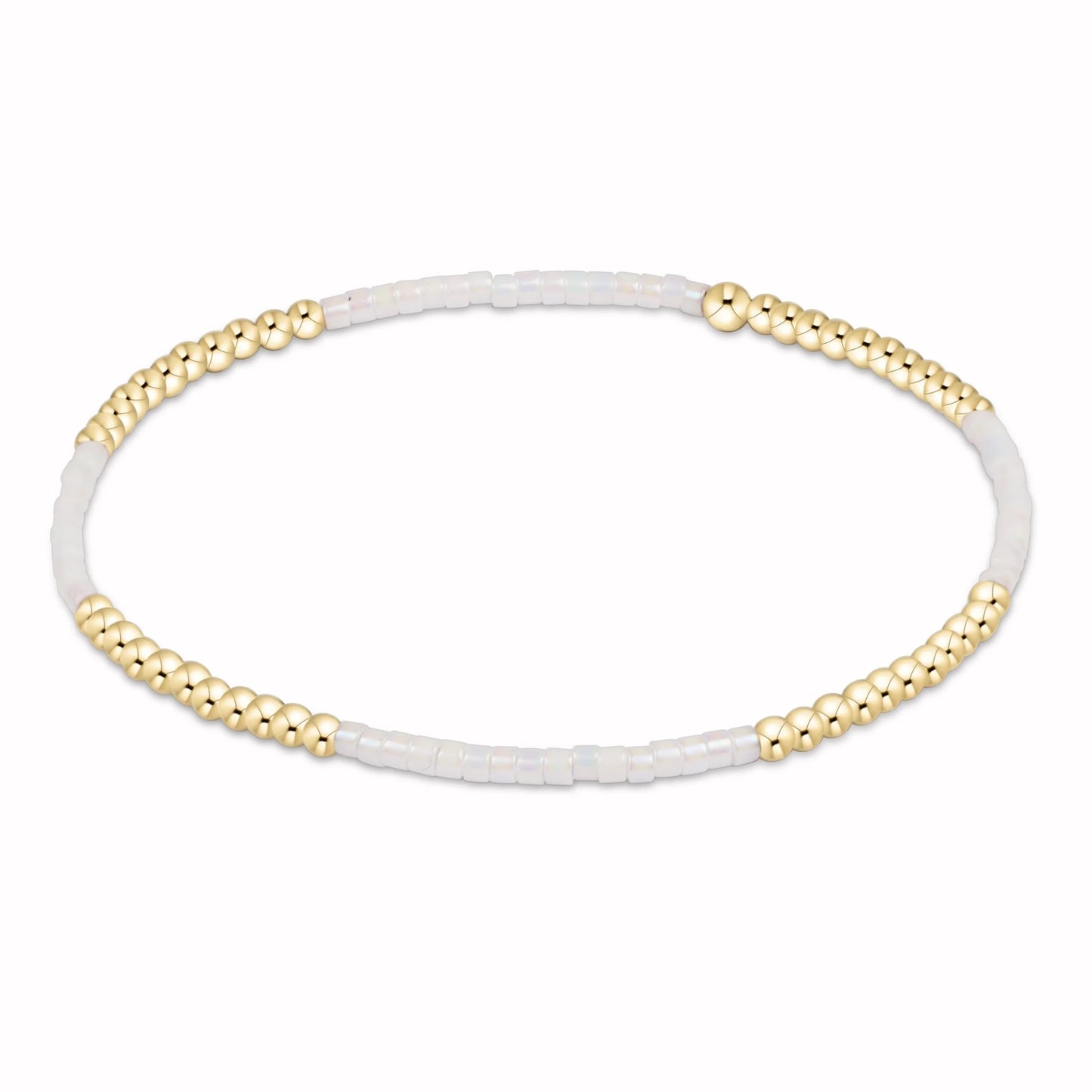 enewton hope blissful bracelet in silky white against a white background