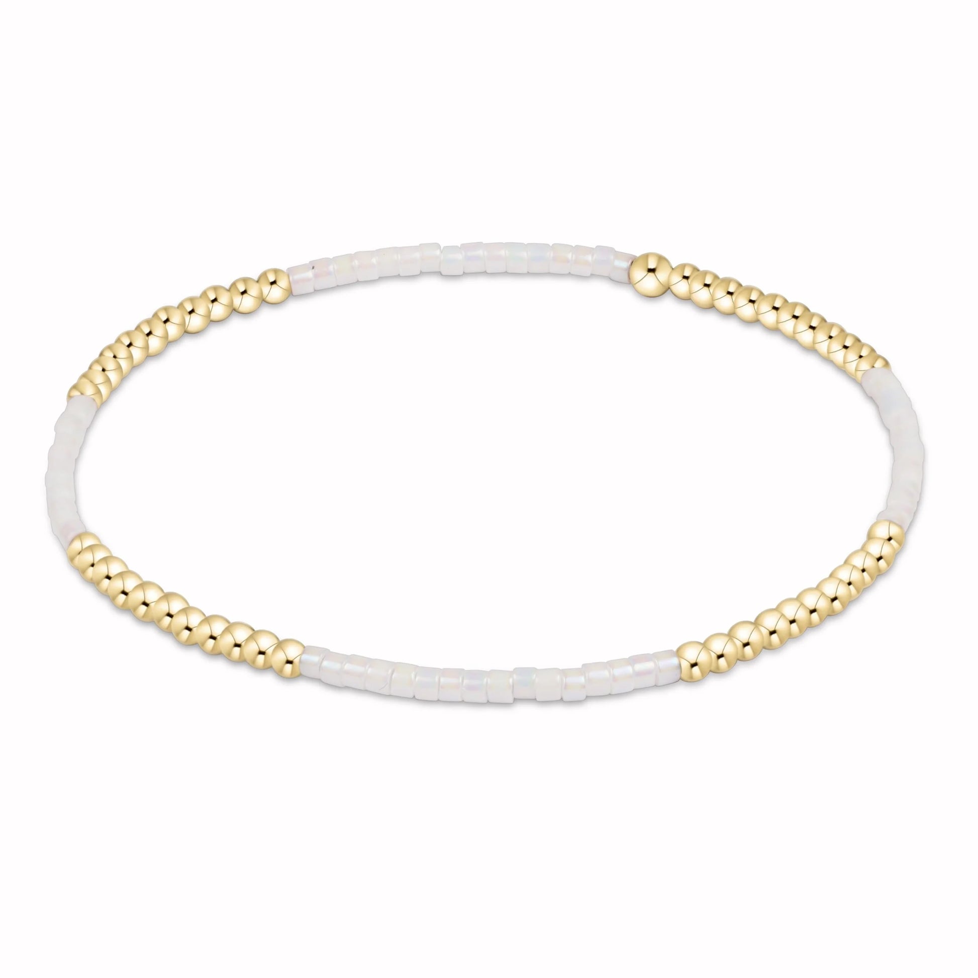 enewton hope blissful bracelet in silky white against a white background