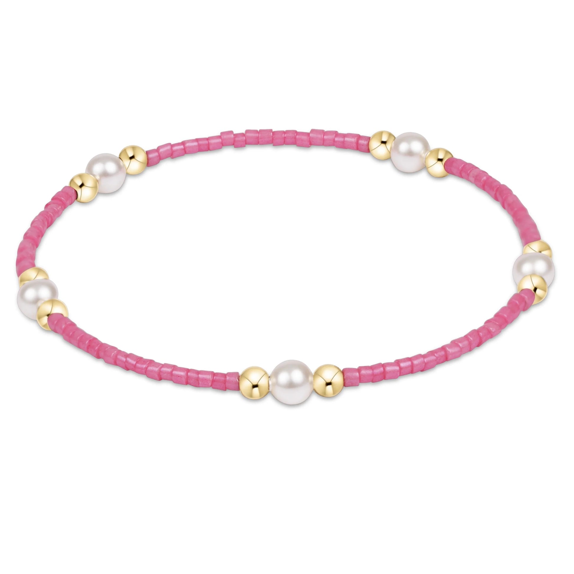 enewton hope purpose pearl bracelet - bubblegum against a white background