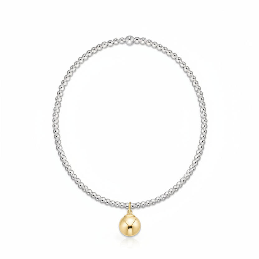 classicmix metal 3mm bracelet - classic gold 10mm charm