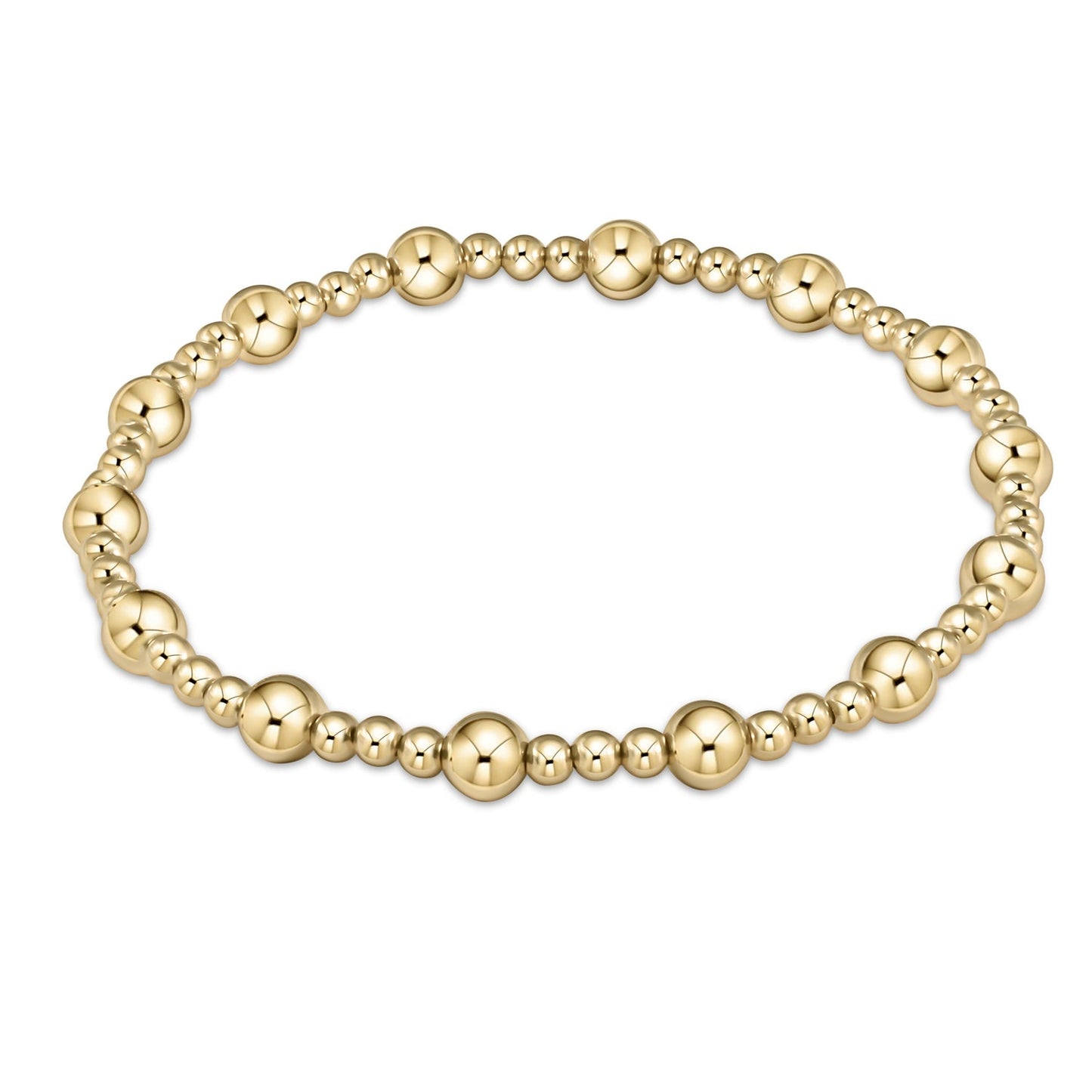 enewton Classic Sincerity Pattern 5mm Bead Bracelet in Gold