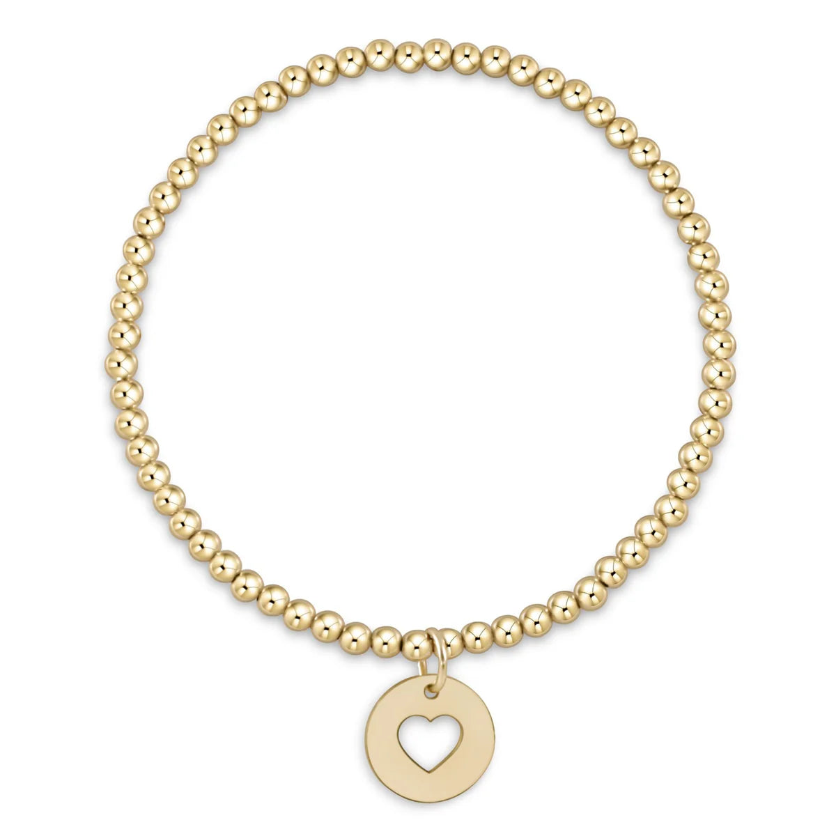 Enewton Classic Gold 3mm Bead Bracelet, Love Gold Disc