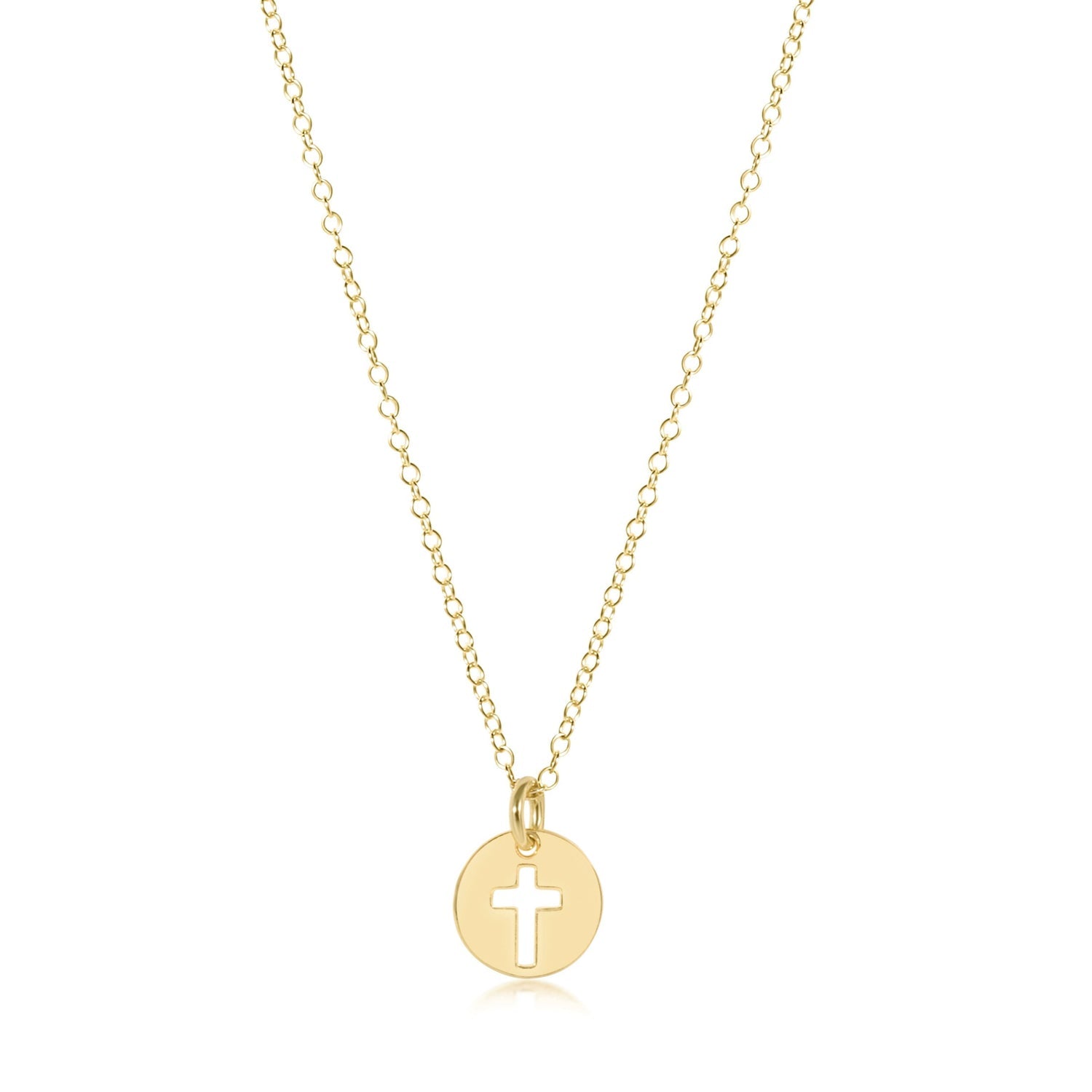 enewton - 16" Necklace Gold,Blessed Small Gold Disc