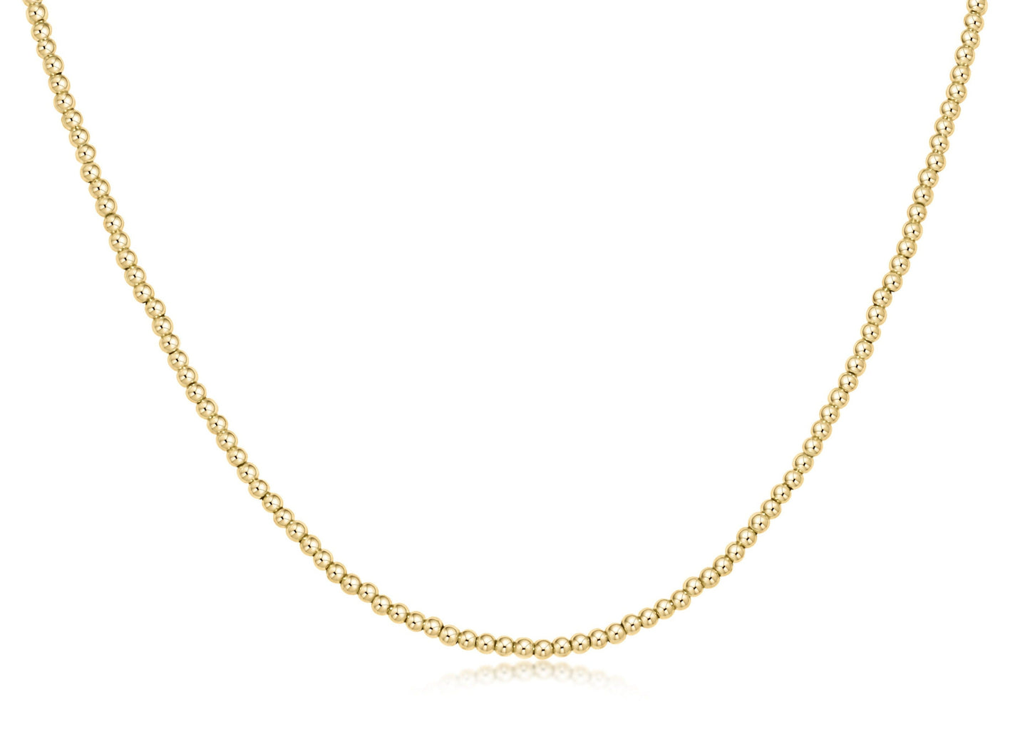 15" classic gold choker 2mm bead