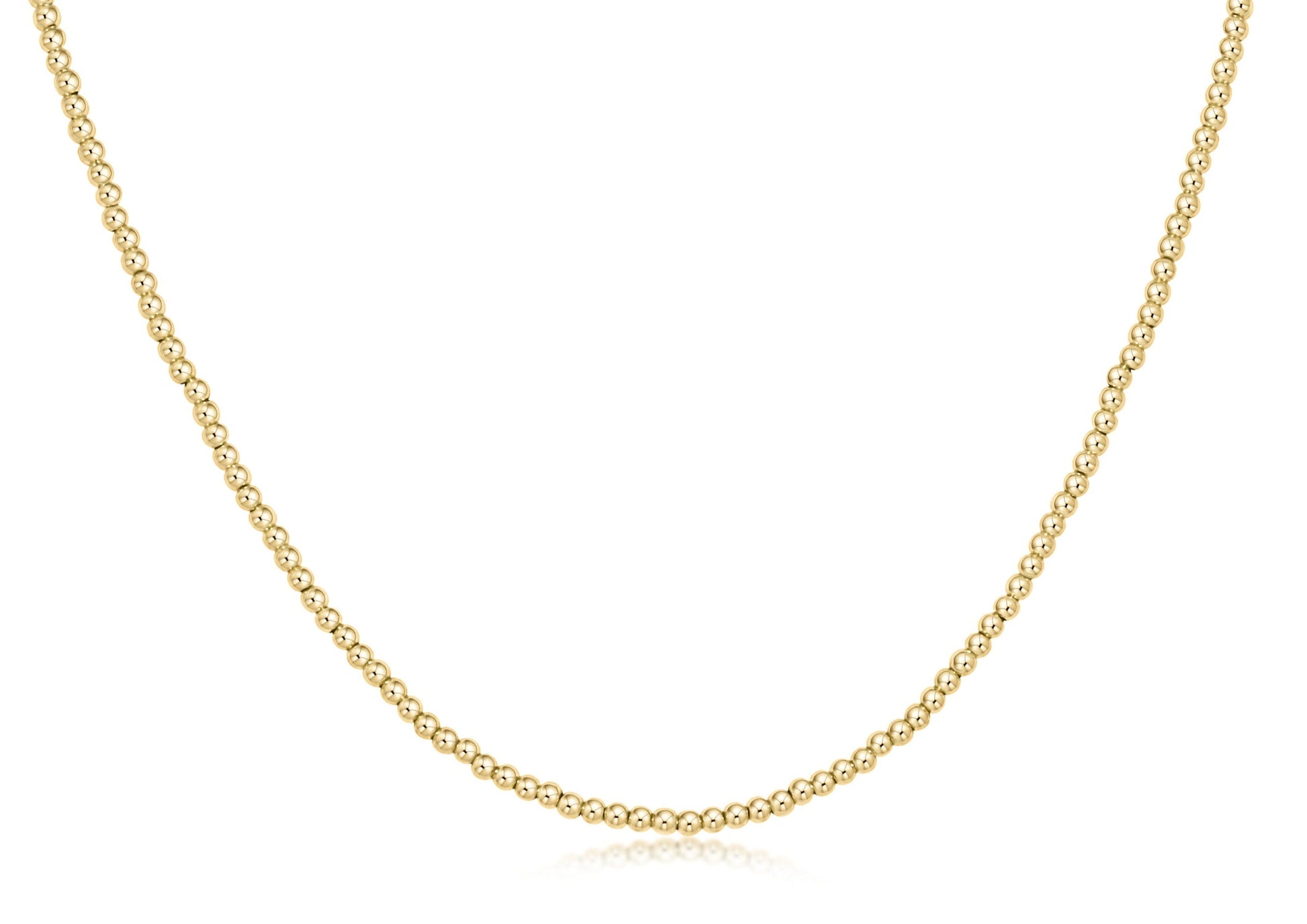 15" classic gold choker 2mm bead